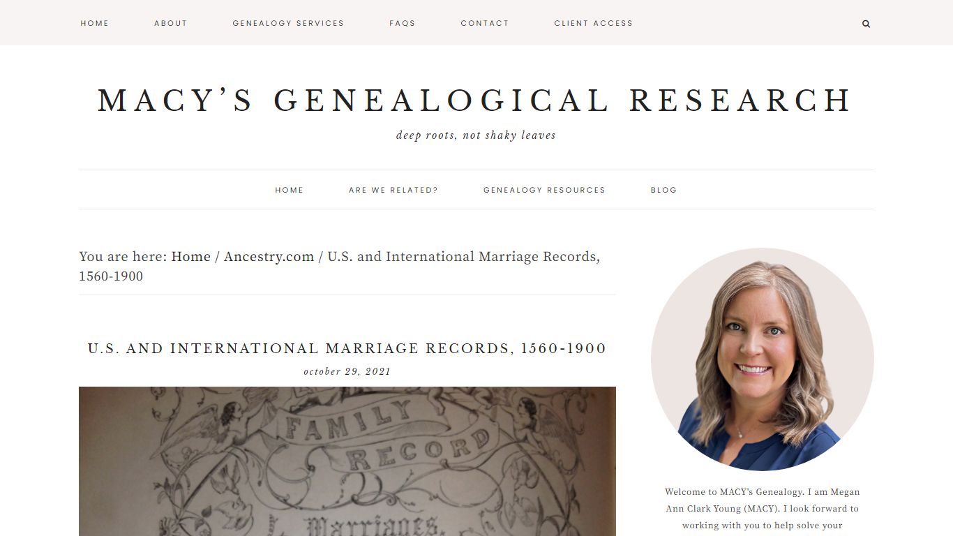 U.S. and International Marriage Records, 1560-1900